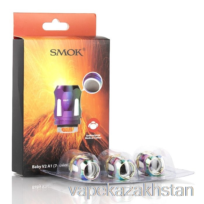 Vape Disposable SMOK TFV8 Baby V2 Replacement Coils 0.17ohm Baby V2 A1 Single Coils (Rainbow)